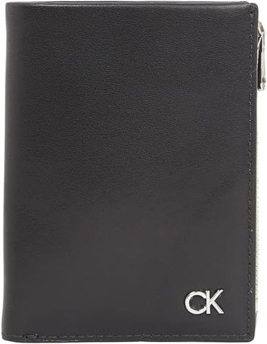 Calvin Klein METAL CK TRIFOLD 6CC W/DETACH C Men's Wallets, Black (Ck Black), O on Sale